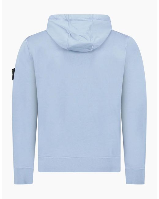 Stone Island Blue Cotton Hoodie Sweatshirt for men
