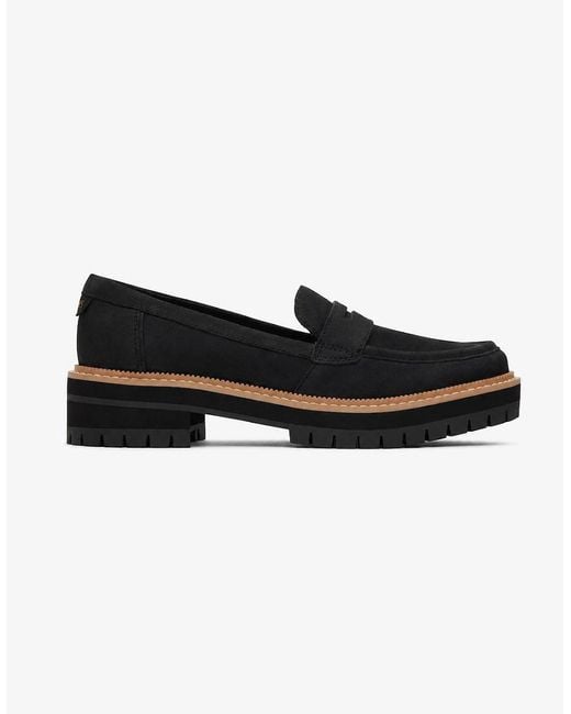 TOMS Black Cara Loafer Shoes