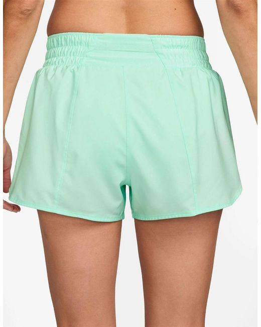 Nike Green Swoosh Running Road Shorts With Elasticated Waistband