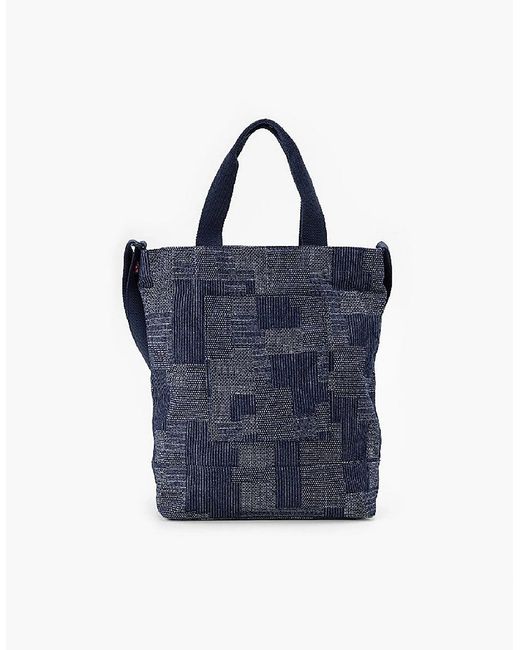 Levi's Blue Levi's Icon Patchwork Rectangle Shape Tote for men
