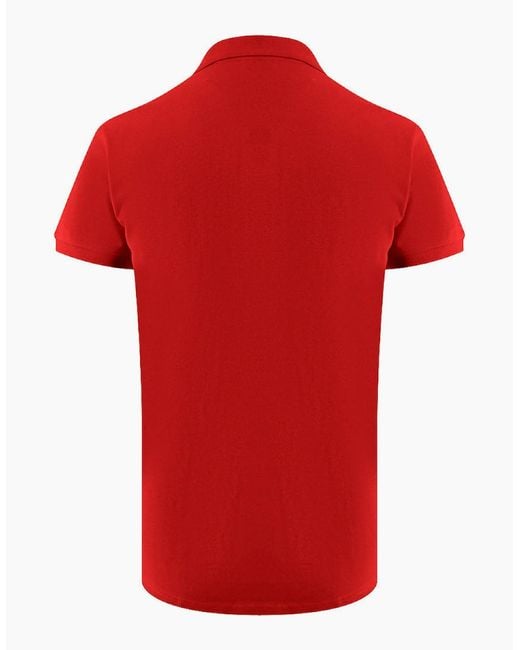 Iceberg Red Ice Triangle Logo Polo Shirt for men