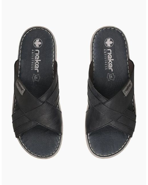 Rieker Black Shorline Sandals for men