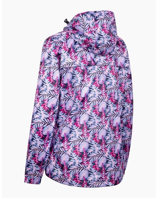 Trespass Purple Ladies Indulge Foliage Print Packaway Jacket