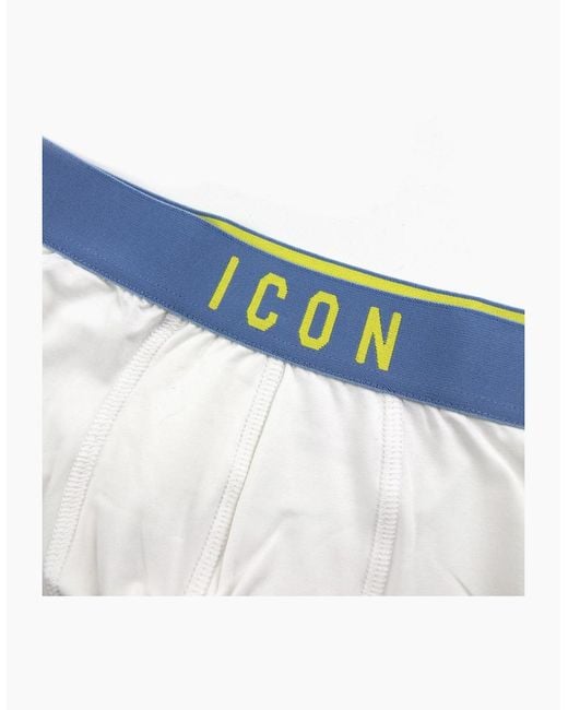DSquared² White Icon Boxer Trunk for men