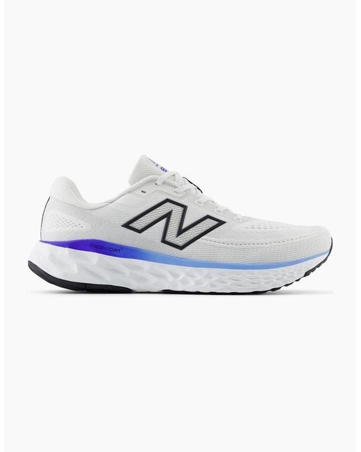 New Balance White Evoz V4 Road Running Shoes for men