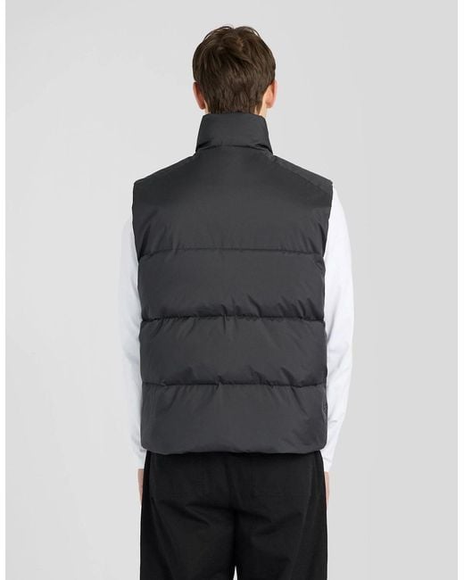 Lyle & Scott Black Funnel Neck Puffer Gilet for men