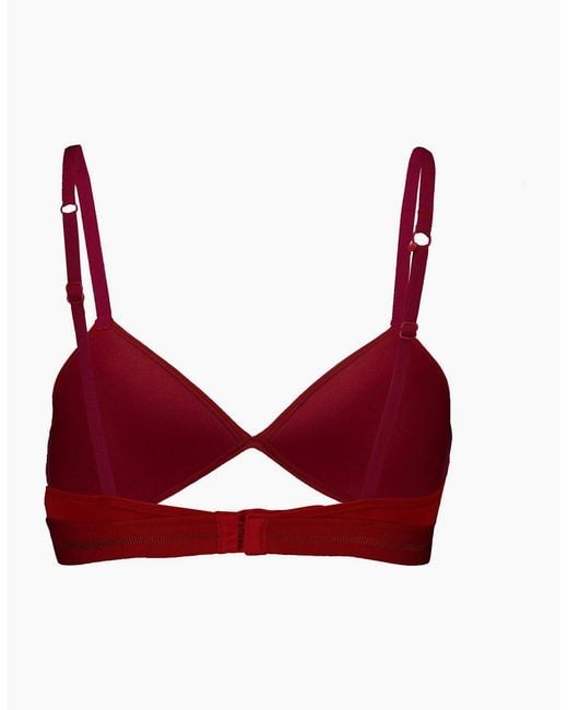PUMA Red Peek A Boo Triangle Bralette