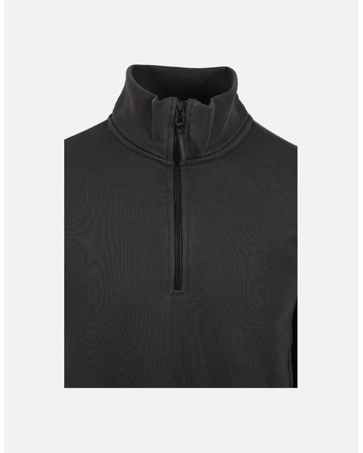 Ma Strum Black Half Zip Logo Sweat Oil Slick for men