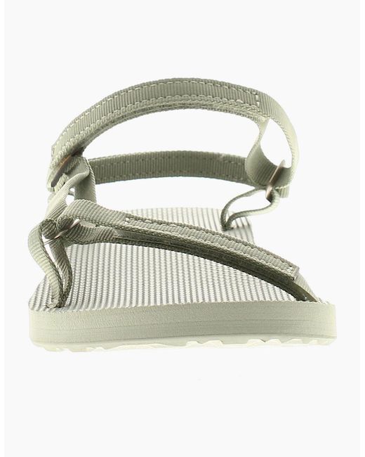 Teva Metallic Strappy Sandals Original Universal Slim Touch Fastening Sea Grass Uk
