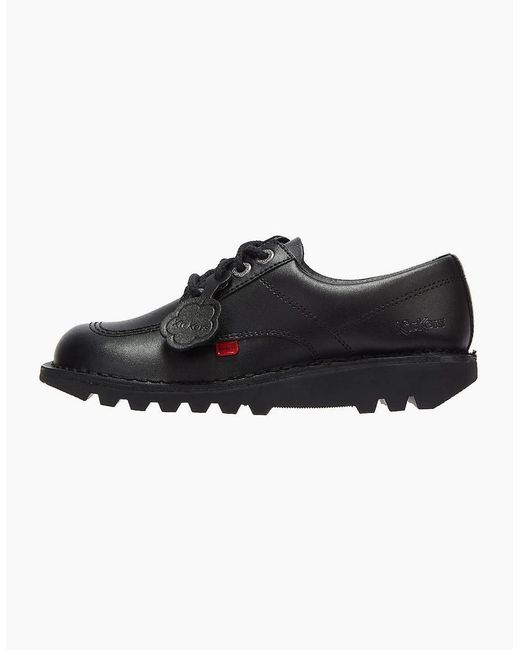 Kickers Black Kick Lo Leather Shoes for men