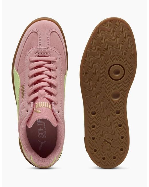 PUMA Pink Round Toe Low Top Flat Heel Sneakers