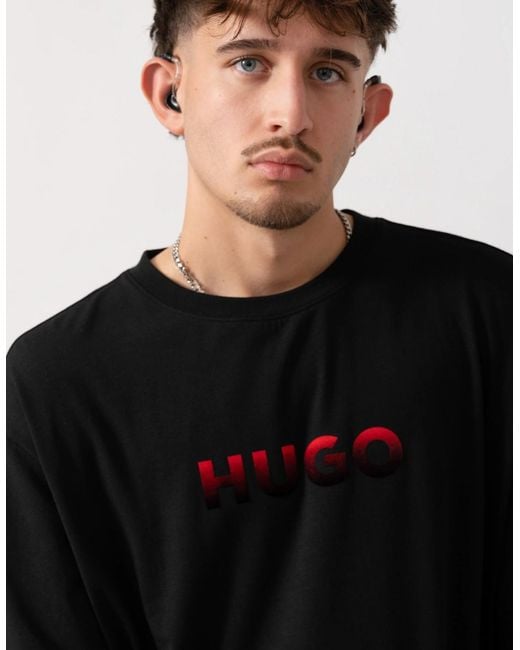 Boss Black Hugo Ray Gradient Logo Pyjama T-Shirt for men