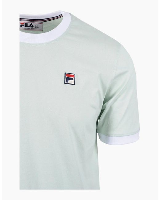 Fila Blue Marconi Essential Ringer T-Shirt Surf Spray for men