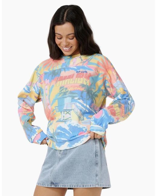 Rip Curl Blue Rip Curl Surf Side Relaxed Sweatshirt