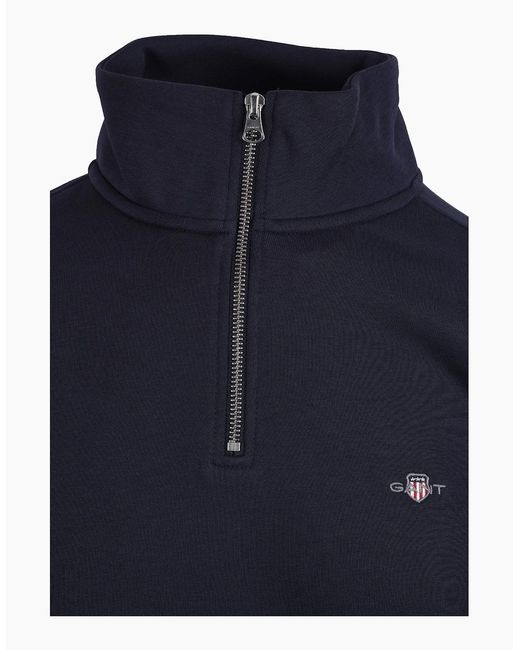 Gant Blue Reg Shield Half Zip Sweat Evening for men
