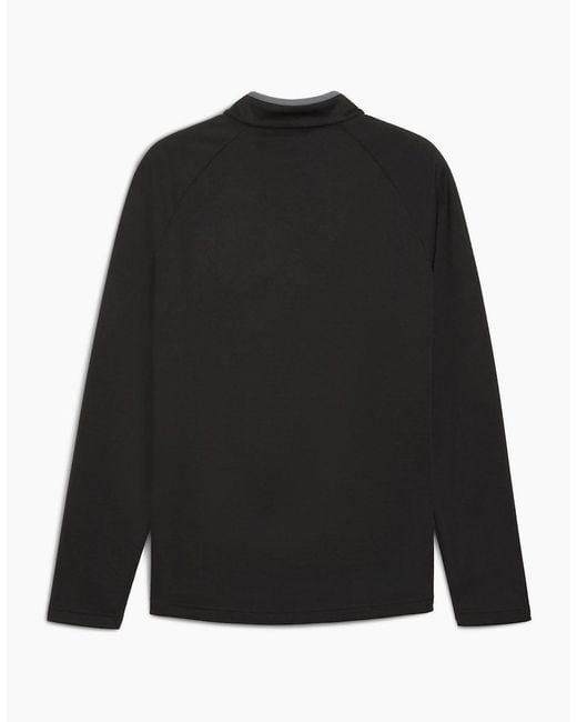 PUMA Black Waffle Fleece Pullover Jumper for men