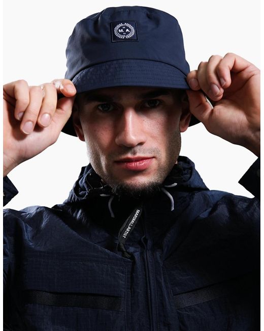 Marshall Artist Blue Ripstop Bucket Hat for men
