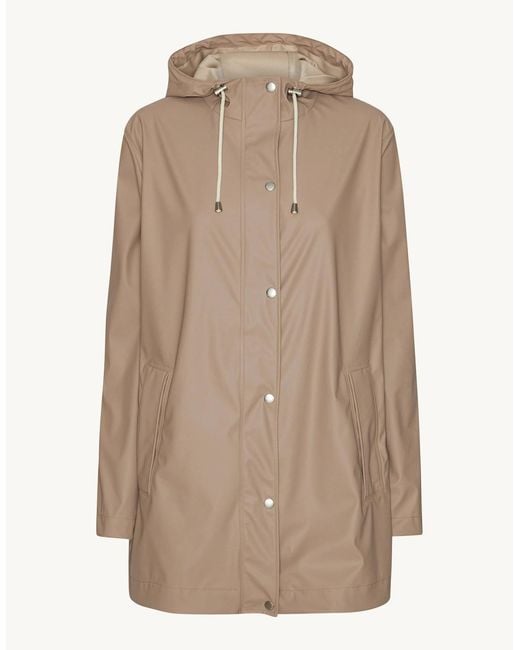 Ilse Jacobsen Natural Rain Short Rubberised Raincoat