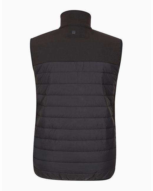 Mountain Warehouse Black Turbine Ii Hybrid Padded Gilet for men