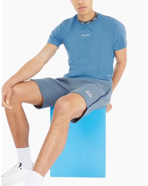 Ellesse Blue Alona T Shirts Crew Neck Short Sleeve Casual Summer Cotton Tee for men