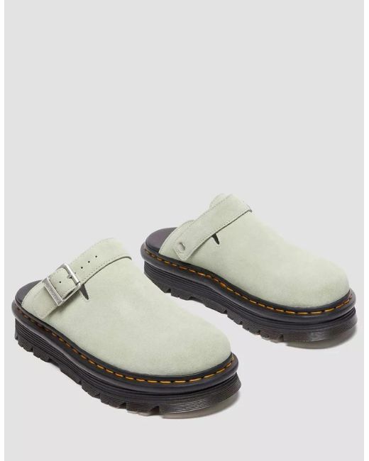 Dr. Martens Green Dr. Martens Zebzag Eh Suede Sage Mule