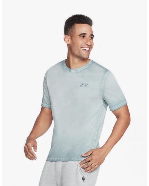Skechers Blue M1Ts156/Tlbl Diamond Wash Breakers Crew T-Shirt Trooper for men