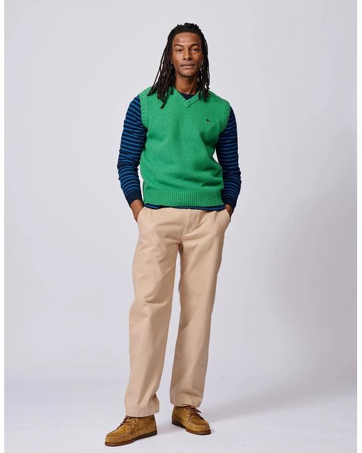 aubi Green Baldwin Merino Tank Top for men