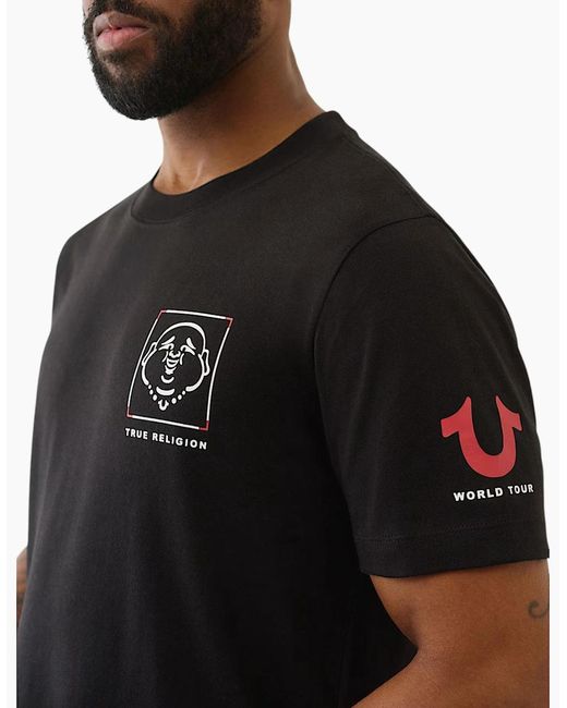 True Religion Black 700668 T Shirts for men