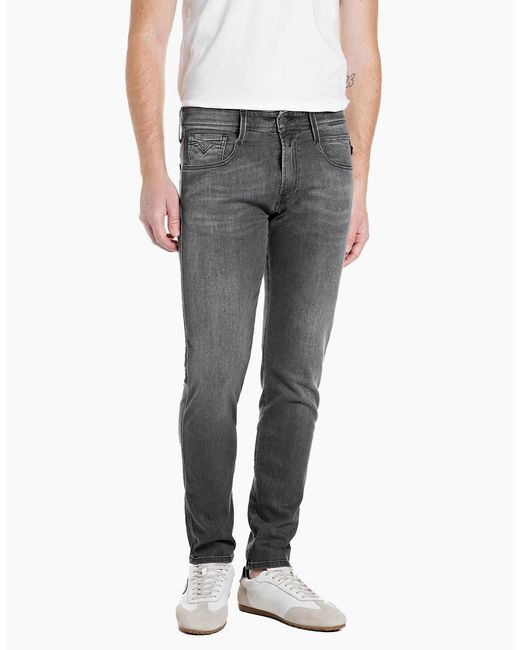 Replay Gray Anbass Slim Jean Dark for men