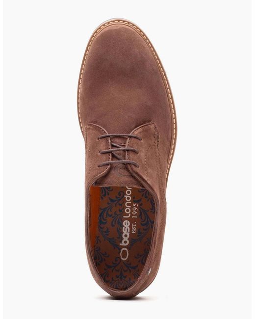 Base London Brown London Strand Leather Lace-Up Shoes for men