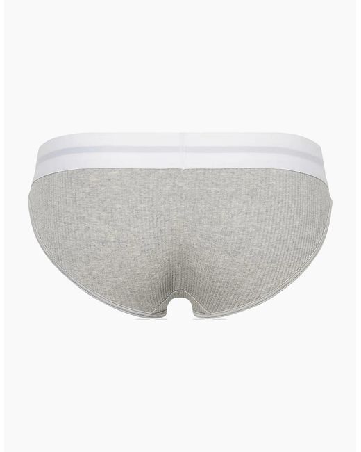 Calvin Klein Gray Modal Rib Bikini Brief, Heather