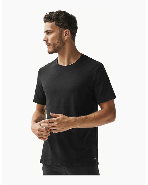 Ted Baker Black Cotton Stretch 3-Pack Crew-Neck T-Shirts for men