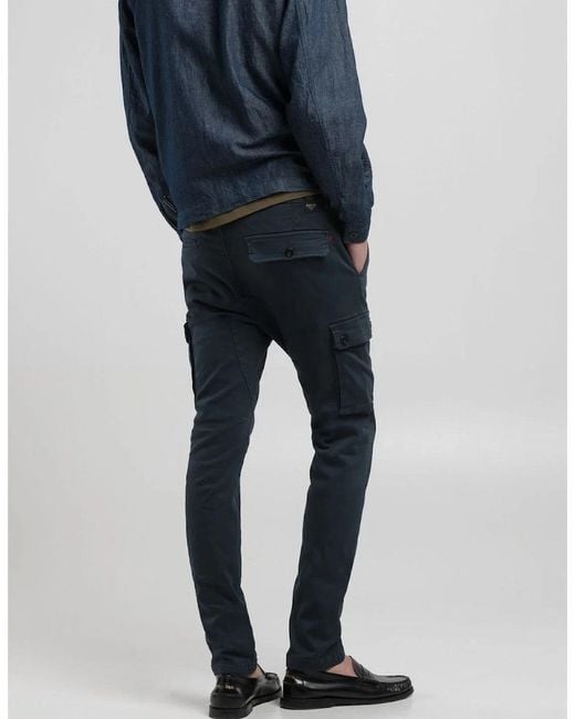 Replay Blue Jaan Cargo Trousers 010 for men