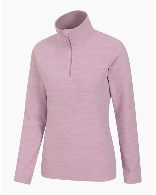 Mountain Warehouse Pink Ladies Snowdon Melange Fleece Top