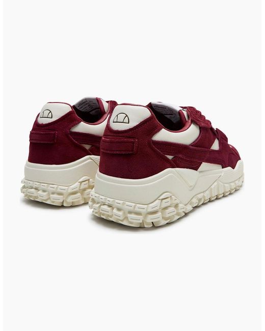 Ellesse Red Luxe El42 Lace-Up Lug Sole Sneakers for men