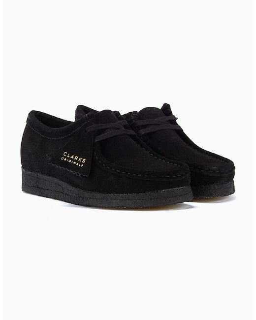 Clarks Black Originals Wallabee Suede Shoes