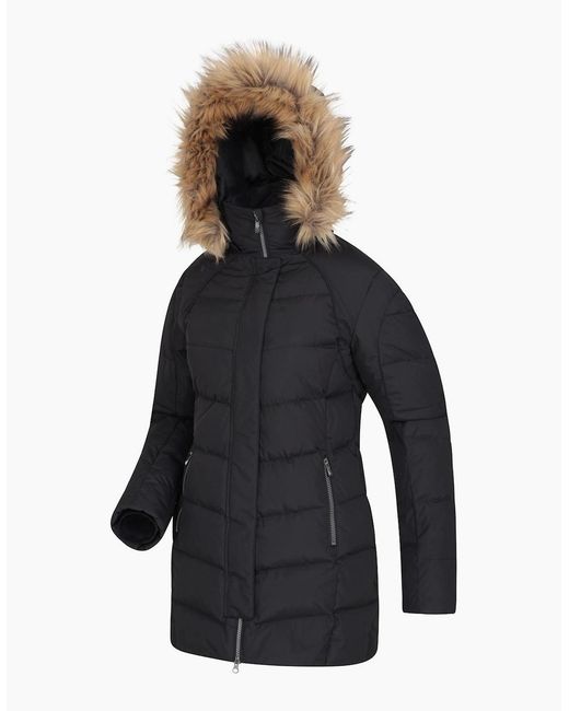 Mountain Warehouse Blue Ladies Isla Ii Long Down Jacket
