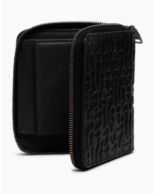 DIESEL Black Coin Zip Billfold Wallet for men