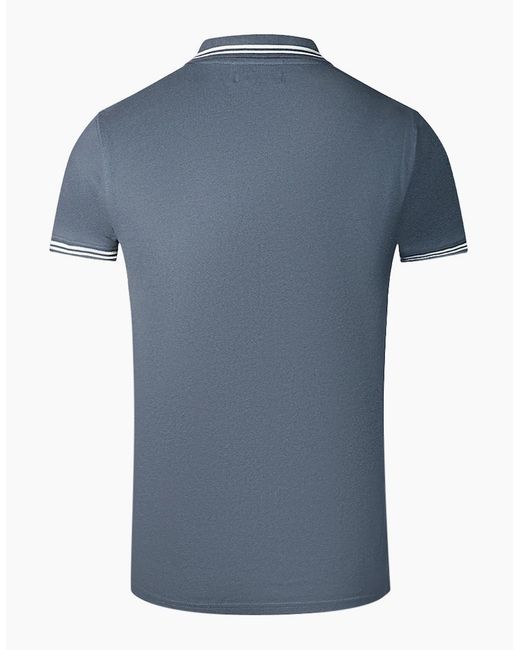 Roberto Cavalli Blue Cavalli Class Twinned Tipped Collar Polo Shirt for men