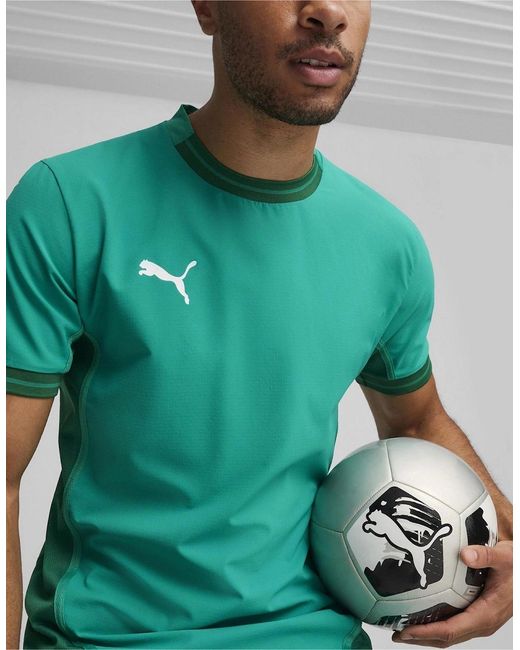 PUMA Green Teamfinal Jersey T-Shirt for men