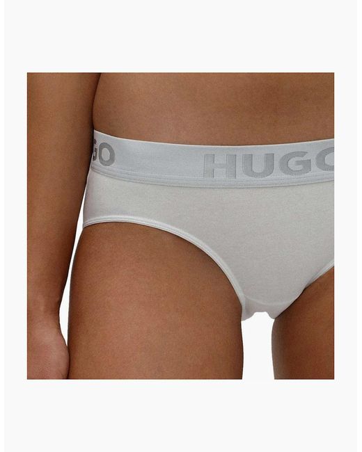 Boss White Sporty Logo Brief