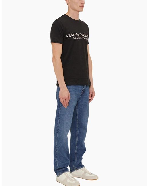 Armani Black Exchange T Shirts Cotton Tee for men