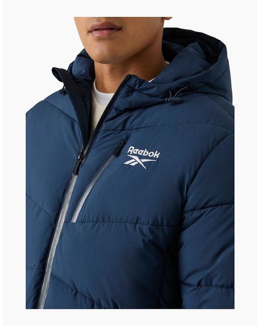 Reebok Blue Rb1567 Stretch Puffer Jacket for men
