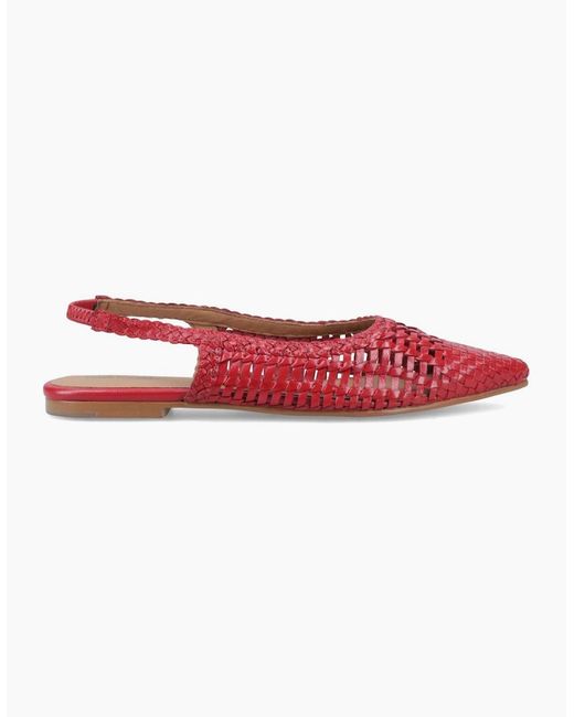 Hush Puppies Red Dalia Slingback Ballerina Shoes