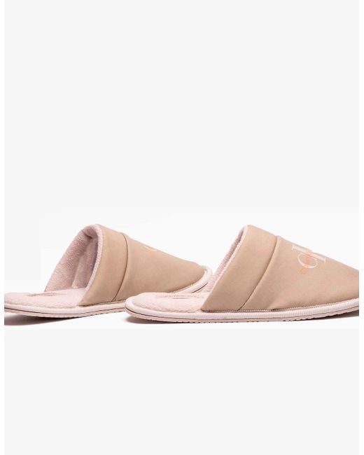 Calvin Klein Pink Hotel Slipper Mules Taupe for men