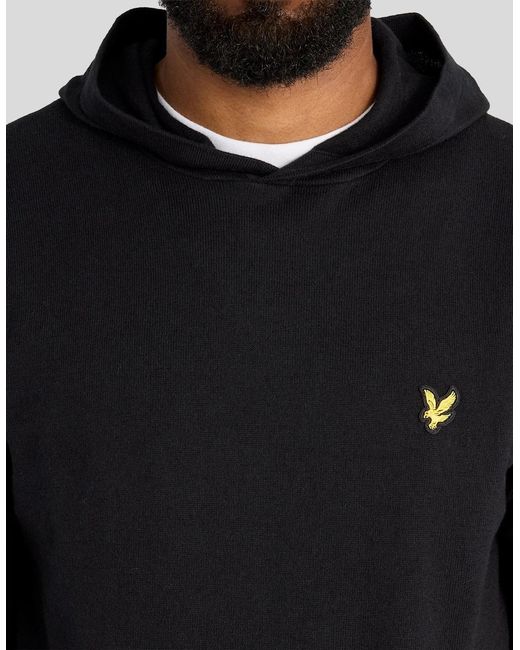 Lyle & Scott Blue Merino Cotton Performance Hoodie for men