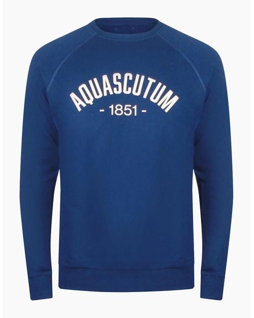 Aquascutum Blue Old School Crewneck Tracksuit Set