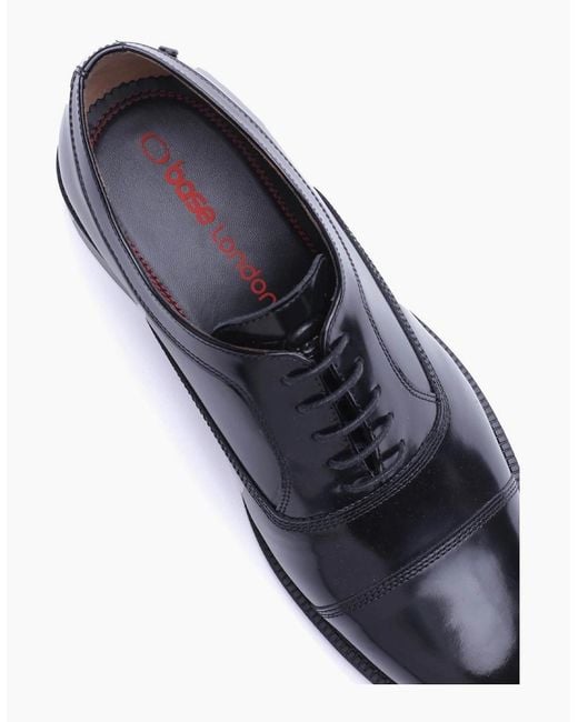 Base London Blue London Roma Leather Oxford Shoes for men