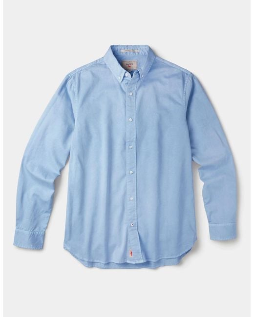 aubi Blue Hessle Button Down Shirt for men