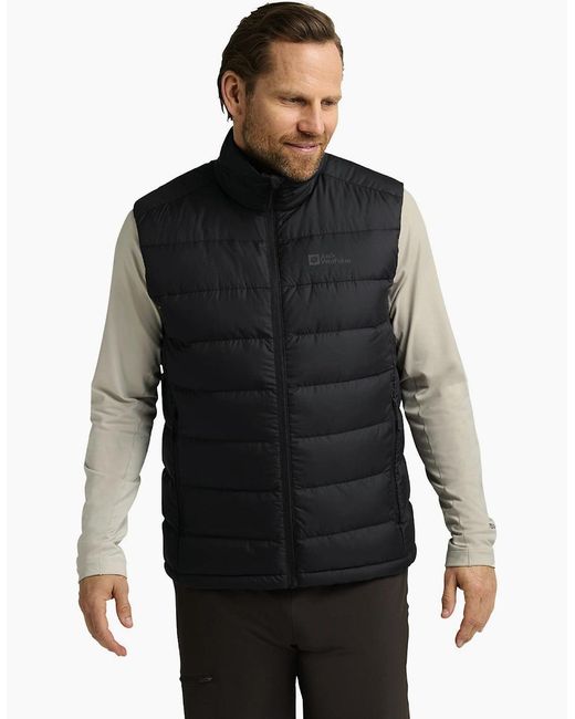 Jack Wolfskin Black Ather Down Padded Gilet for men